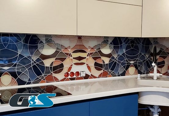 Стеклянный фартук для кухни Скинали с рисунком (абстракция, 3D, природа, города, капли, лёд, и т.д.) №SKINALI-8538