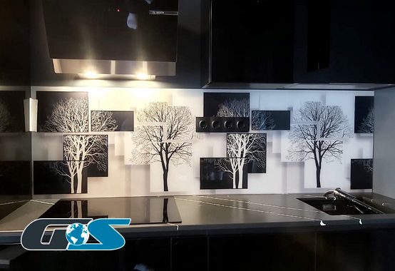 Стеклянный фартук для кухни Скинали с рисунком (абстракция, 3D, природа, города, капли, лёд, и т.д.) №SKINALI-10280