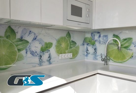 Стеклянный фартук для кухни Скинали с рисунком (абстракция, 3D, природа, города, капли, лёд, и т.д.) №SKINALI-1302