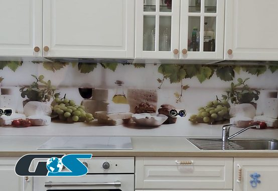 Стеклянный фартук для кухни Скинали с рисунком (абстракция, 3D, природа, города, капли, лёд, и т.д.) №SKINALI-9914