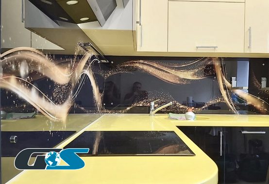 Стеклянный фартук для кухни Скинали с рисунком (абстракция, 3D, природа, города, капли, лёд, и т.д.) №SKINALI-6020