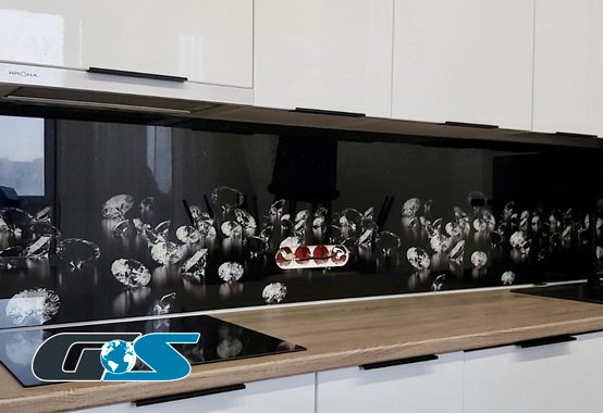 Стеклянный фартук для кухни Скинали с рисунком (абстракция, 3D, природа, города, капли, лёд, и т.д.) №SKINALI-3820